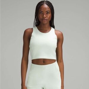 Ribbed Softstreme Cropped Tank Top in Kohlrabi Green **NEW WITH TAGS**